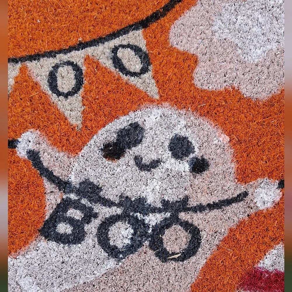 HALLOWEEN Ghost Boo Candy Corn Welcome Doormat